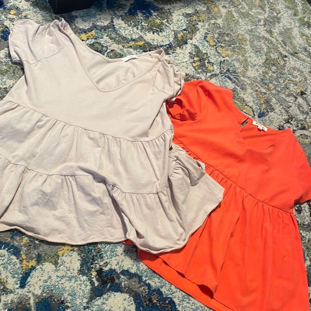 Babydoll v neck top